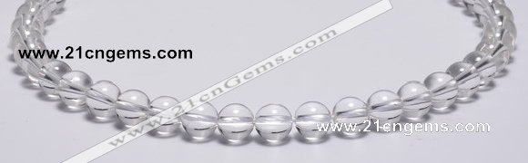 CCC03 15 inches 10mm round white crystal beads Wholesale