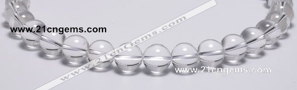 CCC04 15 inches 14mm round white crystal beads Wholesale