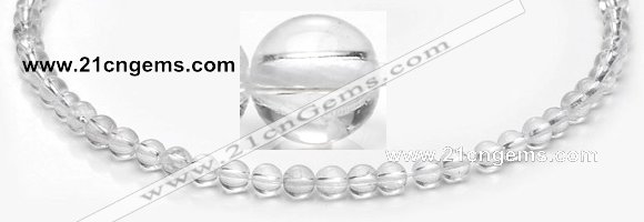 CCC06 15.5 inches 6mm round white crystal beads Wholesale