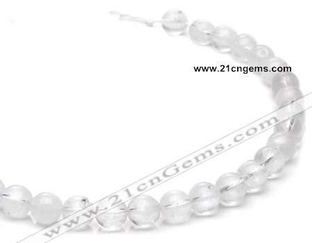CCC08 15.5 inches 12mm round white crystal beads Wholesale