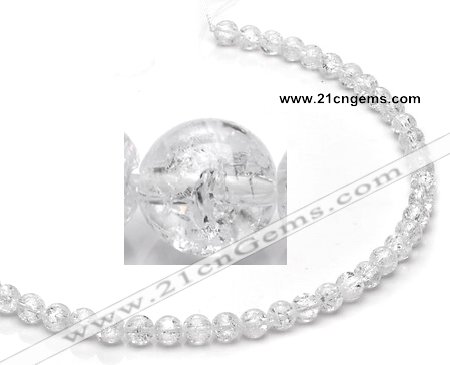 CCC12 grade A 6mm round white crystal beads Wholesale