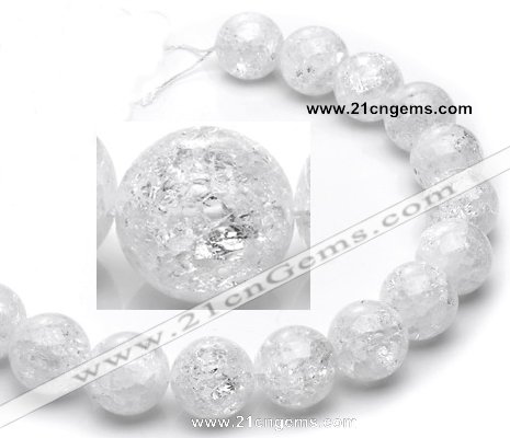 CCC20 20mm round grade A white crystal beads Wholesale