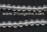 CCC201 15.5 inches 6mm round grade AB natural white crystal beads