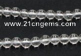 CCC201 15.5 inches 6mm round grade AB natural white crystal beads