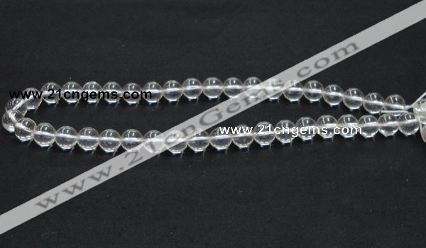 CCC203 15.5 inches 10mm round grade AB natural white crystal beads