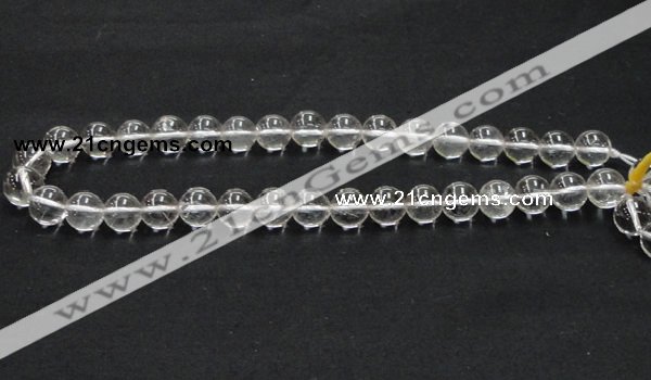 CCC204 15.5 inches 12mm round grade AB natural white crystal beads