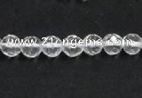 CCC207 15.5 inches 6mm faceted round grade AB natural white crystal beads