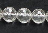 CCC212 15.5 inches 16mm faceted round grade AB natural white crystal beads