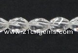 CCC219 8*12mm twisted rice grade AB natural white crystal beads