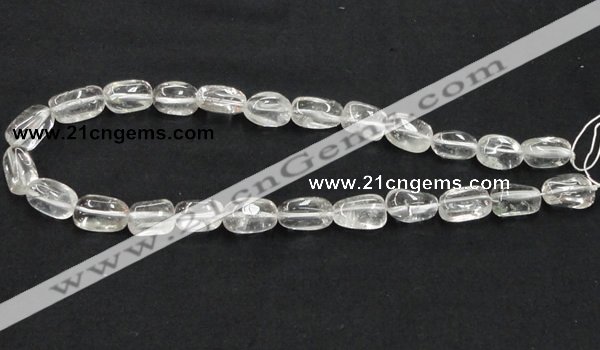 CCC222 10*16mm nugget grade AB natural white crystal beads