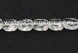 CCC224 8*10mm faceted rectangle grade AB natural white crystal beads