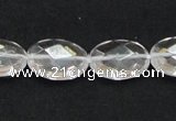 CCC226 13*18mm faceted oval grade AB natural white crystal beads