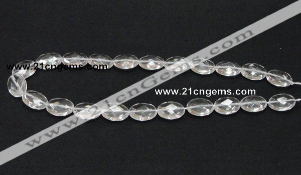 CCC226 13*18mm faceted oval grade AB natural white crystal beads