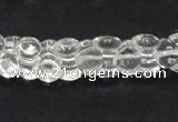 CCC239 9*12mm double heart-shaped grade AB natural white crystal beads