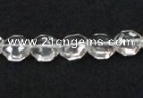 CCC240 10*10mm octagonal grade AB natural white crystal beads wholesale