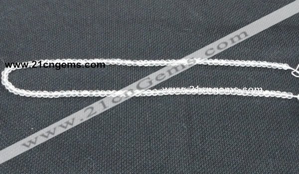 CCC250 15.5 inches 4mm faceted round grade A natural white crystal beads