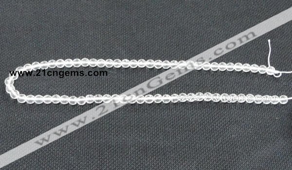 CCC251 15.5 inches 6mm faceted round grade A natural white crystal beads