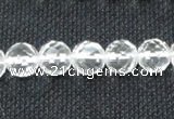 CCC253 15.5 inches 10mm faceted round grade A natural white crystal beads