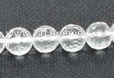 CCC254 15.5 inches 12mm faceted round grade A natural white crystal beads