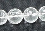 CCC257 15.5 inches 18mm faceted round grade A natural white crystal beads