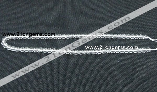 CCC258 15.5 inches 6mm round grade A natural white crystal beads