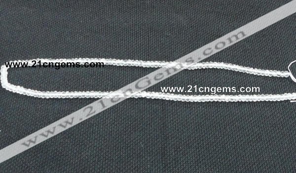 CCC268 2*4mm faceted rondelle grade A natural white crystal beads