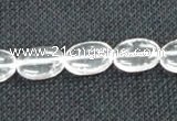 CCC270 15 inches 10*14mm oval grade A natural white crystal beads