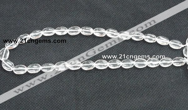 CCC270 15 inches 10*14mm oval grade A natural white crystal beads