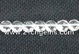 CCC271 15 inches 8mm faceted coin grade A natural white crystal beads