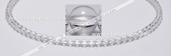 CCC30 15.5 inches 4mm round synthetic white crystal beads