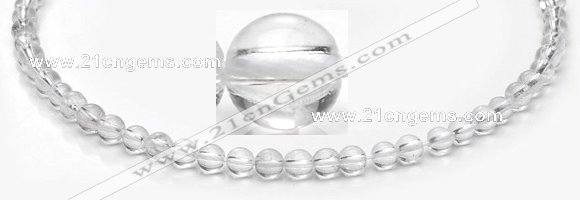 CCC35 15.5 inches 4mm round white crystal beads Wholesale