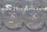CCC405 15.5 inches 14mm round AB-color white crystal beads