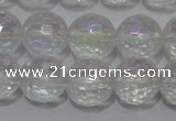 CCC411 15.5 inches 6mm faceted round AB-color white crystal beads