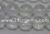 CCC411 15.5 inches 6mm faceted round AB-color white crystal beads