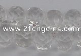 CCC500 15.5 inches 8*12mm faceted teardrop white crystal beads