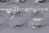 CCC516 15.5 inches 15*20mm faceted oval natural white crystal beads