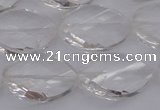 CCC525 15.5 inches 15*20mm twisted & faceted teardrop white crystal beads