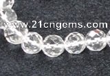 CCC617 15.5 inches 6mm - 12mm faceted round natural white crystal beads