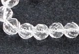 CCC618 15.5 inches 6mm - 12mm faceted round natural white crystal beads