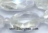 CCC635 15 inches 11*14mm - 15*20mm faceted nuggets AB-color white crystal beads