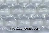 CCC637 15 inches 8mm round white crystal beads, 2mm hole