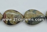 CCD08 15.5 inches 18*25mm flat teardrop cordierite beads wholesale