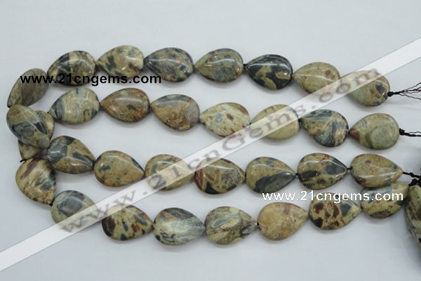 CCD08 15.5 inches 18*25mm flat teardrop cordierite beads wholesale
