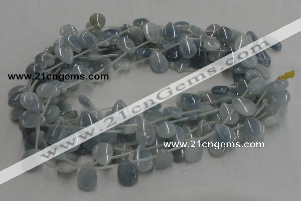 CCE07 16 inches 13*18mm flat teardrop celestite gemstone beads