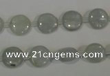 CCE10 15.5 inches 10mm flat round natural celestite gemstone beads