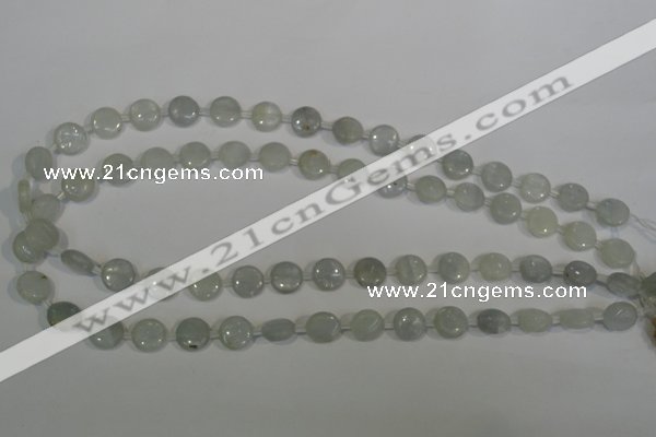 CCE10 15.5 inches 10mm flat round natural celestite gemstone beads