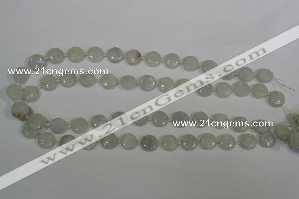 CCE11 15.5 inches 12mm flat round natural celestite gemstone beads