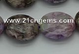 CCG105 15.5 inches 18*20mm oval charoite gemstone beads