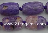 CCG114 15.5 inches 15*20mm drum charoite gemstone beads