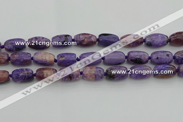 CCG114 15.5 inches 15*20mm drum charoite gemstone beads